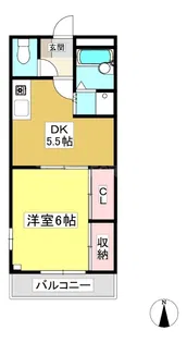 エデン中央本町【203号室】の間取り