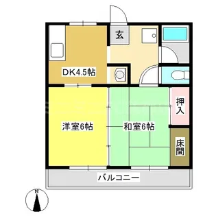 コーポ牧野【205号室】の間取り