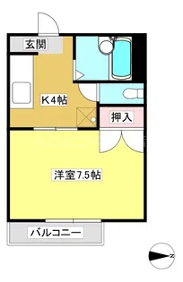 グランドソレーユ森【106号室】の間取り