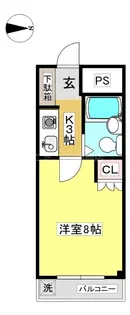 スカイエクセル御津A【206号室】の間取り