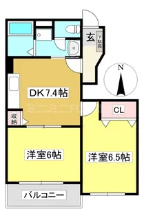 メゾン・アルモニー【1階】の間取り