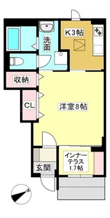 RIVERAIN中央【1階】の間取り