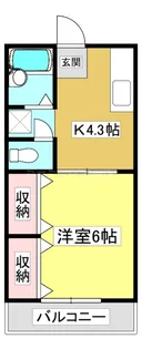 メゾン叶【201号室】の間取り
