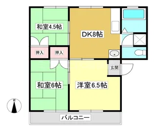 コーポアカシヤ【201号室】の間取り