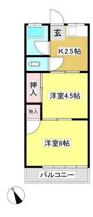 愛三荘【203号室】の間取り