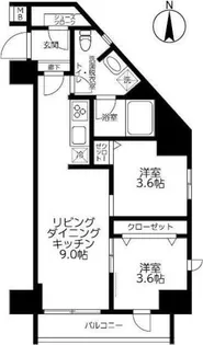 ティモーネ浅草リーヴァ【2階】の間取り