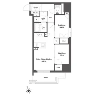 THE GATEHOUSE 浅草雷門【4階】の間取り