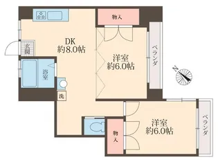 秋山ビル【6階】の間取り