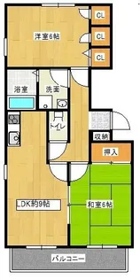 2LDKの間取り画像