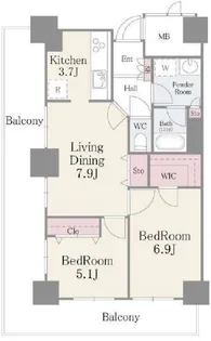 イーストコア曳舟一番館【7階】の間取り