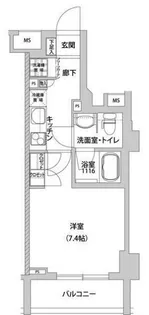 メトロステージ上野【4階】の間取り