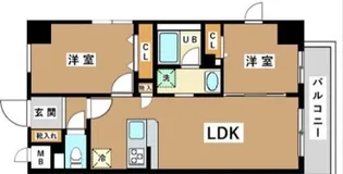JU TOWER FRONT 亀沢【4階】の間取り