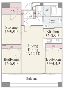 クレアールフレスカ【2階】の間取り