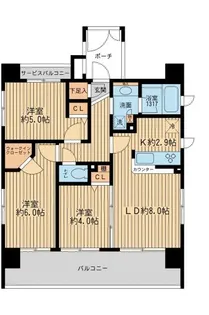 エコロジー錦糸町レジデンス【7階】の間取り