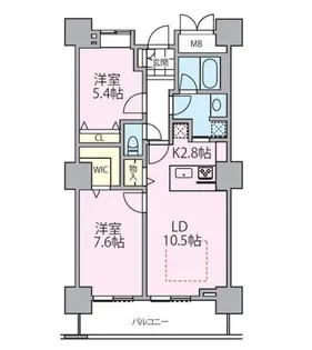ロイヤルパークスタワー南千住【8階】の間取り