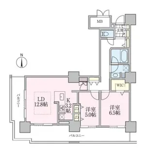 ロイヤルパークスタワー南千住【6階】の間取り