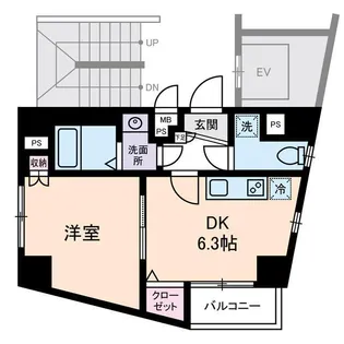 レアシス西日暮里【2階】の間取り