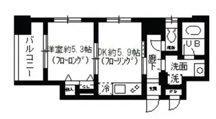 エルラッソ入谷【5階】の間取り
