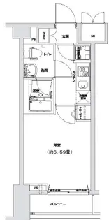 ドルチェ東京押上ツインズ壱番館【6階】の間取り