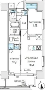 コスモグラシア浅草【2階】の間取り