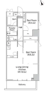 プライムアーバン町屋サウスコート【6階】の間取り