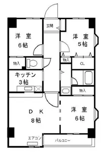 ディクレ平井【1階】の間取り