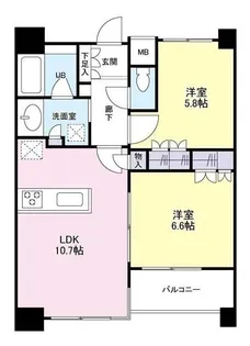 東京都墨田区吾妻橋1丁目【マンション】の間取り