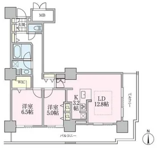 ロイヤルパークスタワー南千住【13階】の間取り