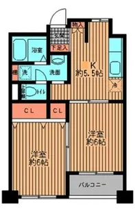 プライムアーバン勝どき【7階】の間取り