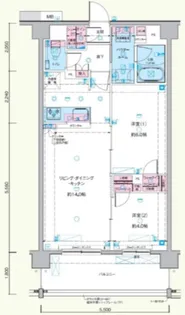 GENOVIA隅田川east skygarden【6階】の間取り