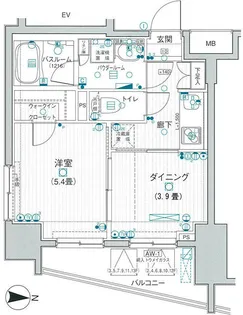 日神デュオステージ浅草国際通り【2階】の間取り