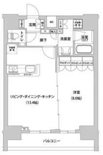 メトロステージ上野【7階】の間取り