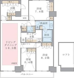 Brillia ist 東雲キャナルコート【14階】の間取り