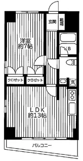 ベルザ桜木【6階】の間取り