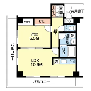 プラザスリーM【302号室】の間取り