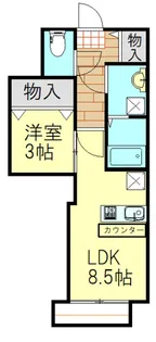 Pura Vida【101号室】の間取り