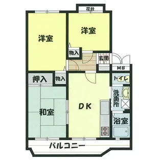 アメニティーふじみ野【102号室】の間取り