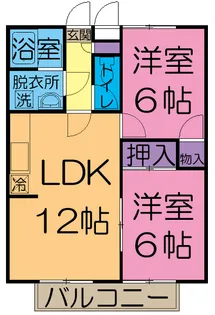 カーサコリーナ【105号室】の間取り