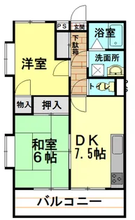 サンハイツ【201号室】の間取り