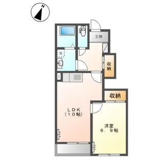 サンジュールイーストB【1階】の間取り