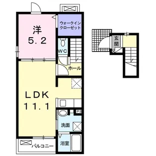 リッツ アグリス【2階】の間取り