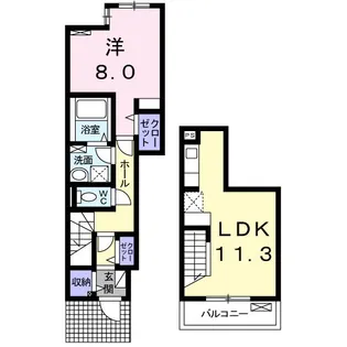 ハナミズキ【1階】の間取り