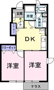 ソレア−ドB【1階】の間取り