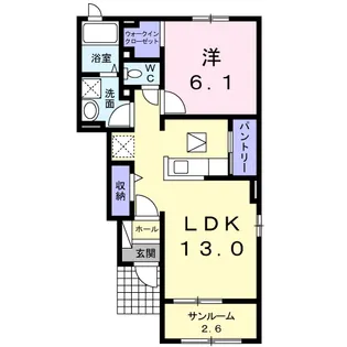 グランフェリオ【1階】の間取り