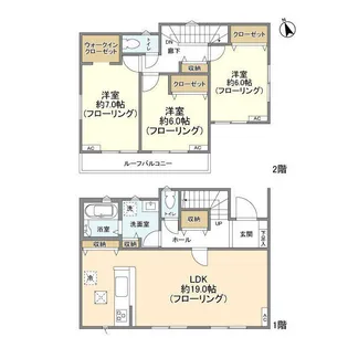 埼玉県志木市上宗岡1丁目【一戸建】の間取り