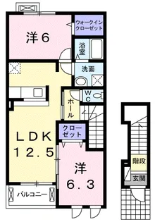 グラース・Ⅱ【2階】の間取り