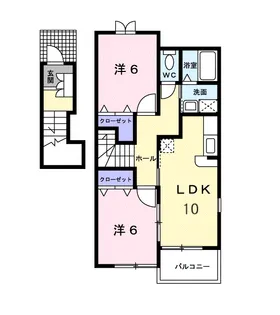 ウエスト フォンティ−ヌ【2階】の間取り