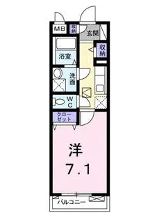 フレージュ山光【1階】の間取り