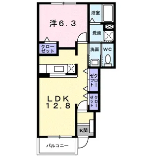 グランドソレイユⅡ【1階】の間取り