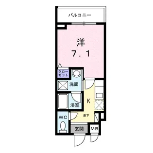 ライズ脇田町 B館【3階】の間取り